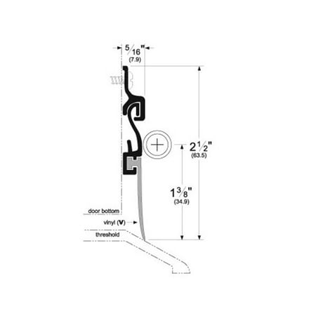 Pemko 405cv36 Aluminum Finish Residential Automatic Door Bottom