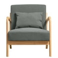 thumbnail image 6 of DyFun Accent Chairs Modern Armchair Linen Fabric Comfy Reading Lounge Chair with Wood Frame, Light Gary, 6 of 7