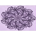 thumbnail image 1 of Ahgly Company Machine Washable Indoor Rectangle Transitional Rebecca Purple Area Rugs, 2' x 3', 1 of 7