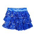 thumbnail image 3 of YONGHS Jupe Tutu à Paillettes pour Filles, Jupe de Danse à Volants, Robe de Ballet Bleu Royal 16, 3 of 5