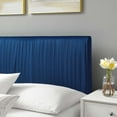 thumbnail image 5 of Platform Bed Frame, Queen Size, Velvet, Blue Navy, Modern Contemporary Urban Design, Bedroom Master Guest Suite, 5 of 10