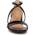 thumbnail image 3 of Naturalizer Womens June Strappy Low Block Heel Dress Sandal Black Leather 6M, 3 of 5