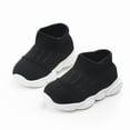 thumbnail image 2 of Baby High Top Sneakers for Girls Boys Lightweight Non Slip Breathable Knit Walking Barefoot Shoes, 2 of 4