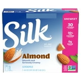 Silk Unsweetened Original Almond Milk half gallon, 64 oz., 3 pk.