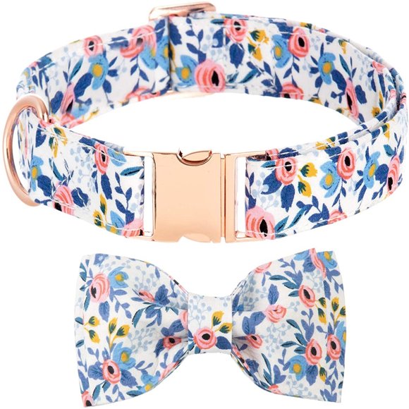 TIMIFIS Dog Collar Pet Supplies Dog CollarPuppy Collar Floral Pattern Personalized Butterfly Dog Collar