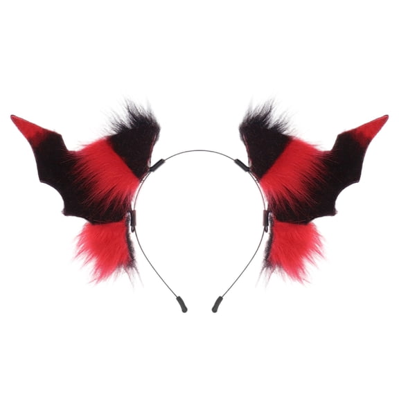 HXWCHs Halloween Accessories Furry Bat Ears Headband Cute Hair Accessory 2026 Cosplay Size: One Size