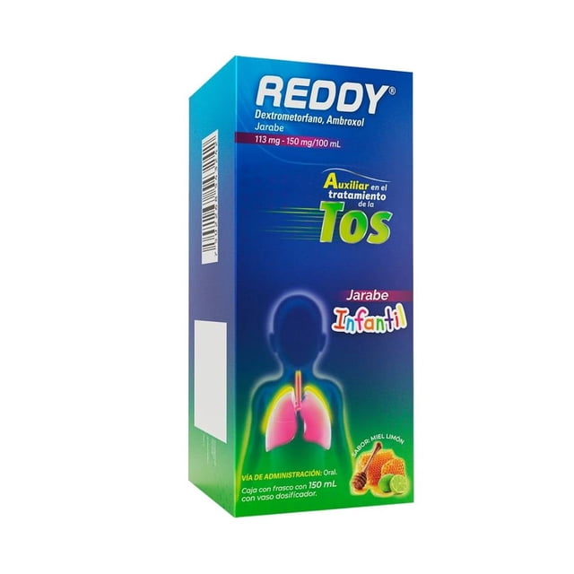 Reddy Dextrometorfano 113 mg / Ambroxol 150 mg - 100 ml infantil sabor miel limón 150 ml jarabe