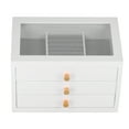 thumbnail image 1 of 3 Layers Wood Jewelry Jewelry Box, Jewelry Display Box Box, Jewelry Organizer Display Case with 3 Drawers for Ring Bracelet Necklace Storage, Closet  Vanity Decoration, 1 of 7