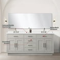 thumbnail image 6 of Abbey 72 in W White Oak Double Vanity, Cultured Marble Top and Faucet Set, 6 of 6