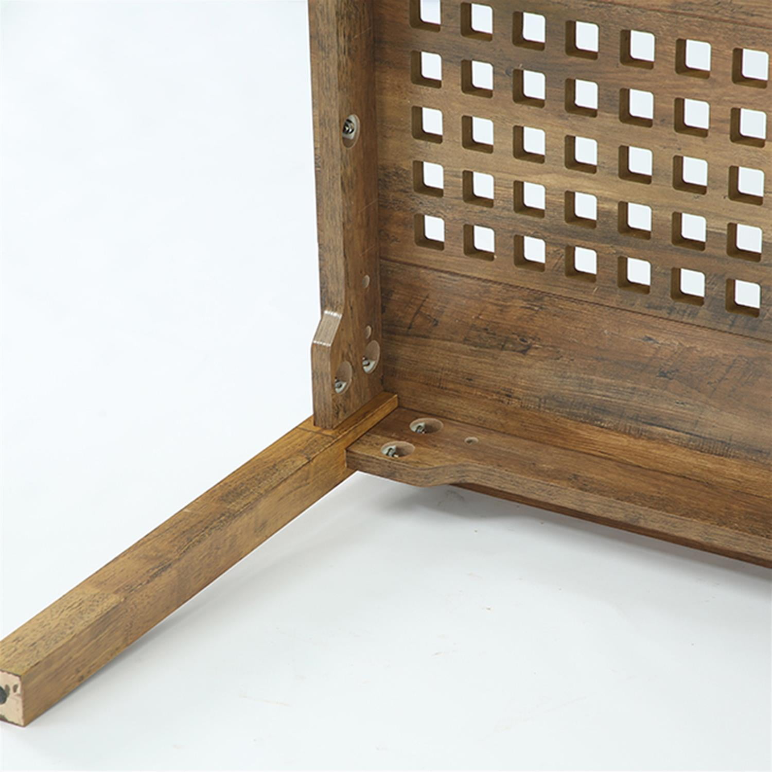 Demi Bonn 63" Wood Rectangular Dining Table for 6-8 People, Farmhouse Breakfast Table for Dining Room, Home Office, Living Room Furniture, Brown