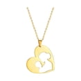 thumbnail image 3 of Collar con colgante de corazón para el Día de la Madre, ideal para celebraciones navideñas y bodas. Color dorado, 3 of 9