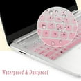 thumbnail image 3 of Funda protectora delgada para computadora portátil perfke Rosa claro Piel de la cubierta del teclado, 3 of 8