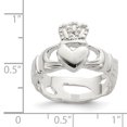 thumbnail image 2 of 925 Sterling Silver Claddagh Ring Celtic, 2 of 6