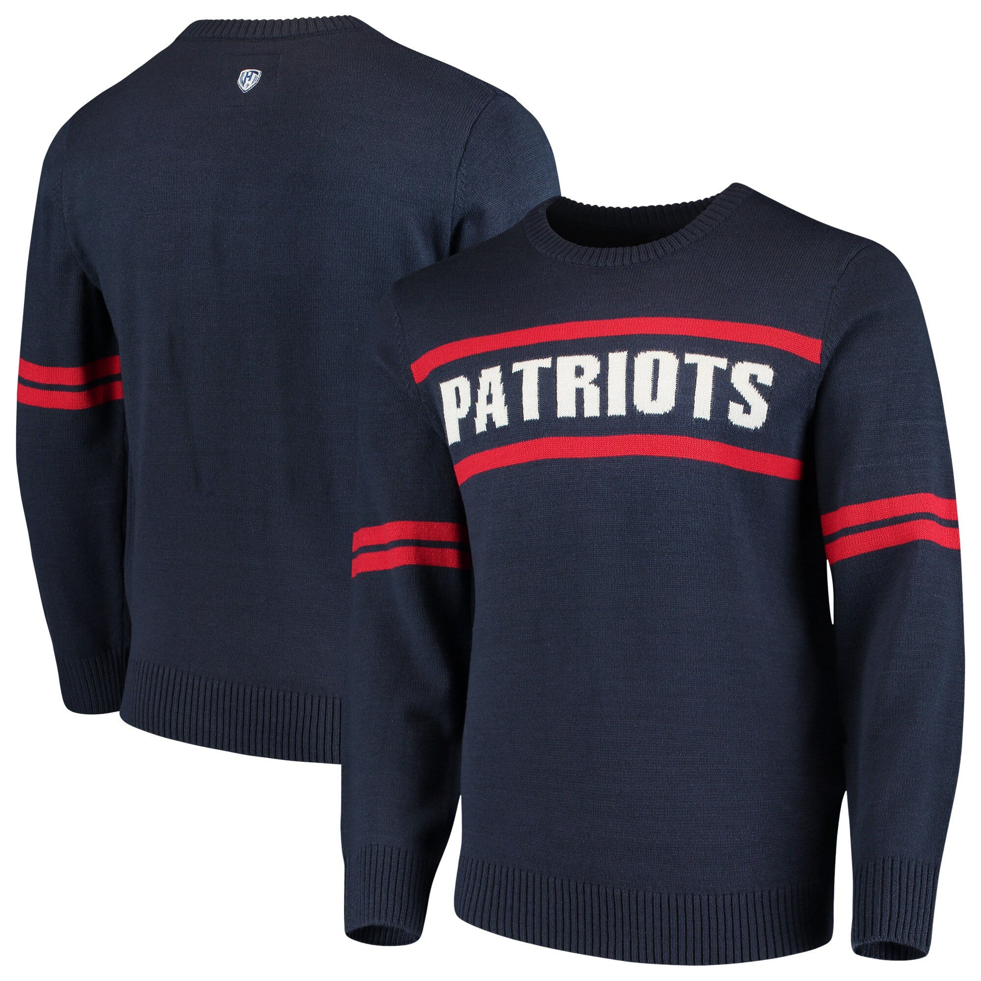 New England Patriots G-III Sports by Carl Banks Crewneck Sweater - Navy ...