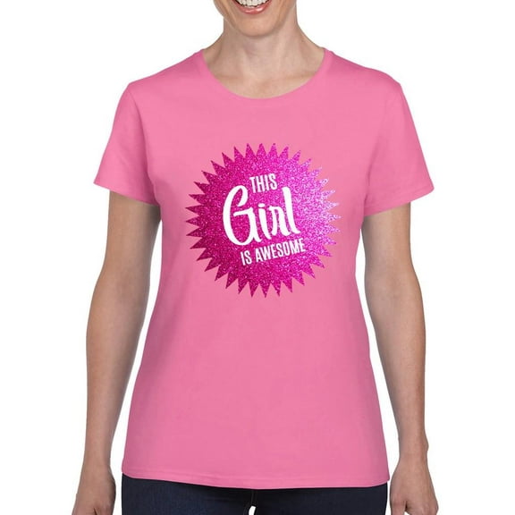 This Girl Is Awesome T-shirt Women's -SmartPrintsInk Designs