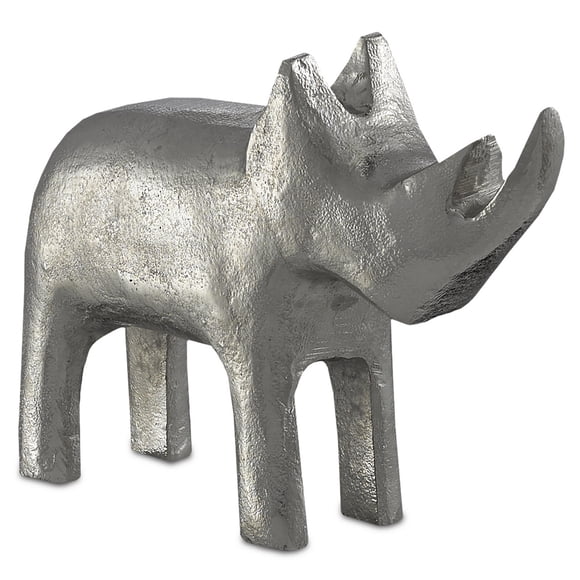 Currey & Company 1200-0083 Kano Sculpture de Rhinocéros 8 X 3 Pouces, Grande