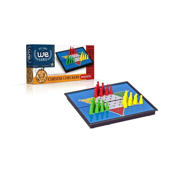 WE Games Magnetic Folding Travel Chinese Checkers Board Game