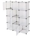 thumbnail image 3 of 12-Cube Storage Organizer, Eco-Friendly Closted Cube Storage Shelf, Stackable DIY Plastic Closet Cabinet, Closet Storage Shelves with Doors, Modular Clothing/Toys/Book Organizer Containers, A1742, 3 of 7