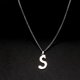thumbnail image 1 of Collar de acero inoxidable 316L para mujer, colgante con 26 letras de la A la Z, inicial minimalista, alfabeto grande, regalo de joyería, 1 of 4