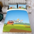 thumbnail image 4 of Monster Bash Conjunto de sábanas temático, trío de piezas, cómodo y amigable con la piel, diseño único, regalo de decoración para el hogar para familiares, amigos y fans,173cm *218cm, 4 of 6