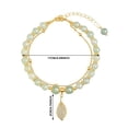 thumbnail image 2 of FENGGHAO Beaded Jade Bracelet with Gold Accents, Advanced Chinese Style Bohemian Ethnic Jewelry for Women, Handmade String Beads Gift, 2 of 6