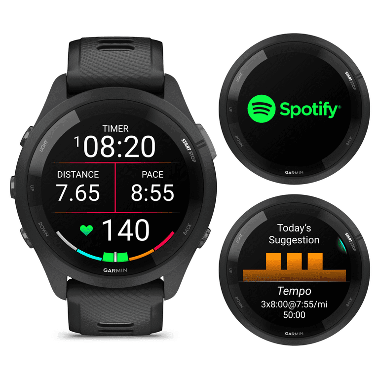 Garmin Forerunner 265 Music GPS Running Smartwatch, Black Garmin Forerunner 265 Music GPS Running Smartwatch, Black
