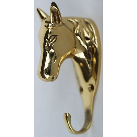 Horse Equestrian Horse Home Decor Wall Mount Hook Solid Brass 6735BR