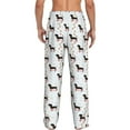 thumbnail image 3 of Uemuo Dachshund Dog Pattern Men's Wide Leg Palazzo Lounge Pants with Pockets Light Weight Loose Comfy Casual Pajama Pants-Large, 3 of 9