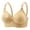 Beige, variant on Tao Tao Sports Bras For Women Comfortable V-Neck No Underwire Bra Push Up Adjustable Strap Breathable Soft Bras Valentine's Day Beige M