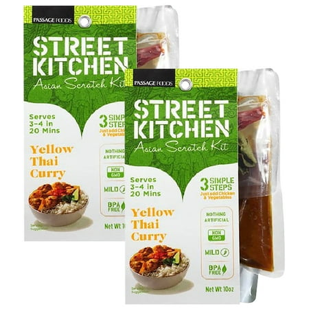 (2 Pack) Street Kitchen Yellow Thai Curry Chicken Asian Scratch Kit, 10 (Best Way To Thaw Chicken Wings)
