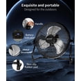 thumbnail image 4 of Ventilador de suelo BEESTAR recargable, 12 velocidades, 15600 mAh, 48 horas, 30 cm, 4 of 7