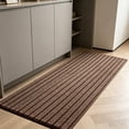 thumbnail image 4 of Bomd 16x47in Long Runner Rug, Non Slip Indoor Outdoor Rugs, Waterproof Low Profile Carpet Runners for Hallway Entryway Kitchen Garage Patio Balcony, Custom, Brown Stripes, 4 of 8