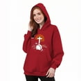 thumbnail image 4 of Chandails à Capuchon Rouges à Manches Longues pour Femmes Hiver Automne Survêtement Athlétique Vacances Heureuses Halloween Jogger avec Capuche s Ensembles Chandail en Molleton Femmes 2025 Vêtements Mode m, 4 of 5