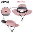 thumbnail image 5 of DIDADI Tribe Sun Hat with UV Protection, Outdoor Sun Hats with Ponytail-Hole, Foldable Mesh  Beach Hat , Breathable Bucket Hat for Women Fishing Gardening Hiking(Pink), 5 of 7