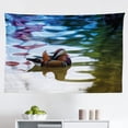 thumbnail image 1 of Ireland Tapestry, Northern Island Fjord High Foamy Strong Waves Shores Landscape Picturesque Artwork, Fabric Wall Hanging Decor for Bedroom Living Room Dorm, 2 Sizes, Multicolor, by Ambesonne, 1 of 1