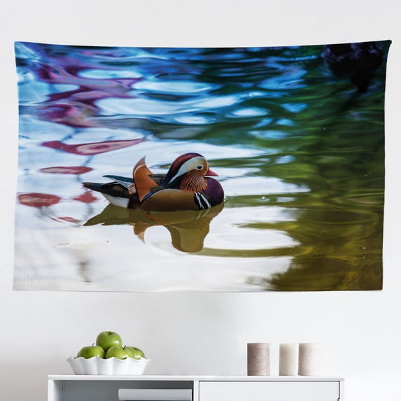 Ireland Tapestry, Northern Island Fjord High Foamy Strong Waves Shores Landscape Picturesque Artwork, Fabric Wall Hanging Decor for Bedroom Living Room Dorm, 2 Sizes, Multicolor, by Ambesonne