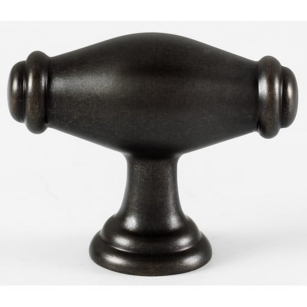 Alno A626-AEM Charlies 1-3/4" Solid Brass "T" Bar Football Cabinet Knob / Drawer Knob -