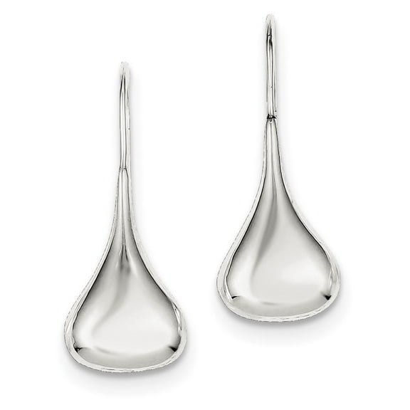 Primal Silver Sterling Silver Tear Drop Shaped Drop Wire Earrings