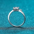 thumbnail image 2 of Anillo de copo de nieve con botón de plata 925, anillo de diamantes de Mosan de estilo retro artístico a la moda y sencillo, 2 of 5