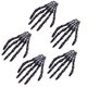 thumbnail image 5 of 10 Uds uñas rojas blanco y negro esqueleto forma de mano hueso pinzas para el cabello accesorios de fiesta, 5 of 5