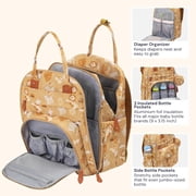 BabbleRoo Original Diaper Bag Backpack – Large 26L Baby Bag with Changing Pad, Insulated Bottle Pockets & Stroller Straps, Waterproof Travel Bag for Moms & Dads, Safari