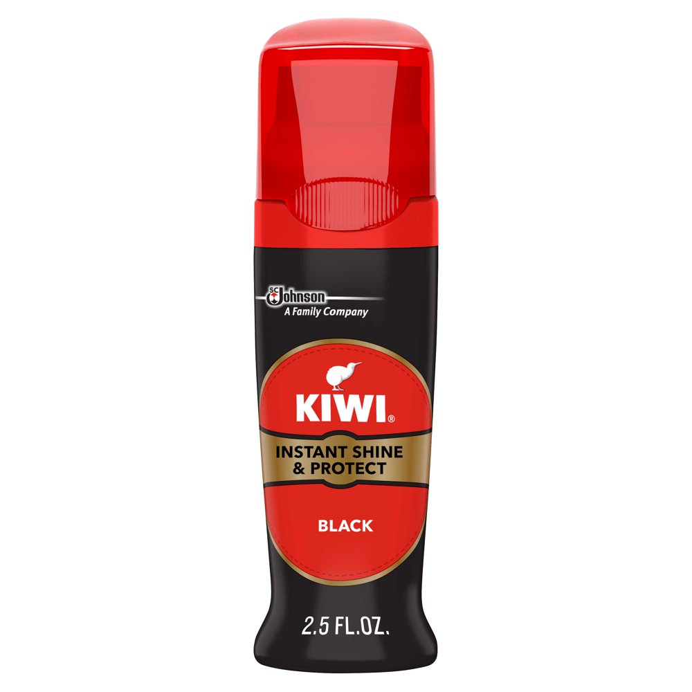 KIWI Instant Shine & Protect, Black Liquid Shoe Polish, 2.5 oz (1