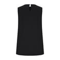 thumbnail image 3 of TYGHBN Women's Casual Sleeveless Tank Top Round Neck Loose Fit Solid Color Linen Blend Camisole Beach Tops for Women plus Size Camisole Women Stretch 4 Set Crop Top Athletic Tops for Women Loose, 3 of 5
