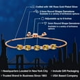 thumbnail image 2 of Gem Stone King 18K Rose Gold Plated Silver Bracelet for Women Round Citrine Moissanite (3.89 Cttw), 2 of 5