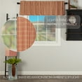 thumbnail image 5 of VHC Brands Sawyer Mill Plaid Cotton Farmhouse Kitchen Curtains Rod Pocket Hanging Loops 16x72 Valance, Red, 5 of 6