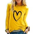 thumbnail image 4 of Cute Valentine's Day T Shirts Gifts for Women Love Heart Print Tops Crewneck Long Sleeve Graphic Tee Tops Mother's Day, 4 of 8
