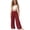 Wine, variant on ITSAME Girls Cotton Wide Leg Pants High Waist Drawstring Breathable Loose Casual Pants for Kids Light Blue Size 5T