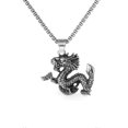 thumbnail image 5 of European and American Titanium Steel Chinese Dragon Pendant Personality Punk Necklace Retro Trendy Men s Stainless Steel Dragon Pendant, 5 of 5