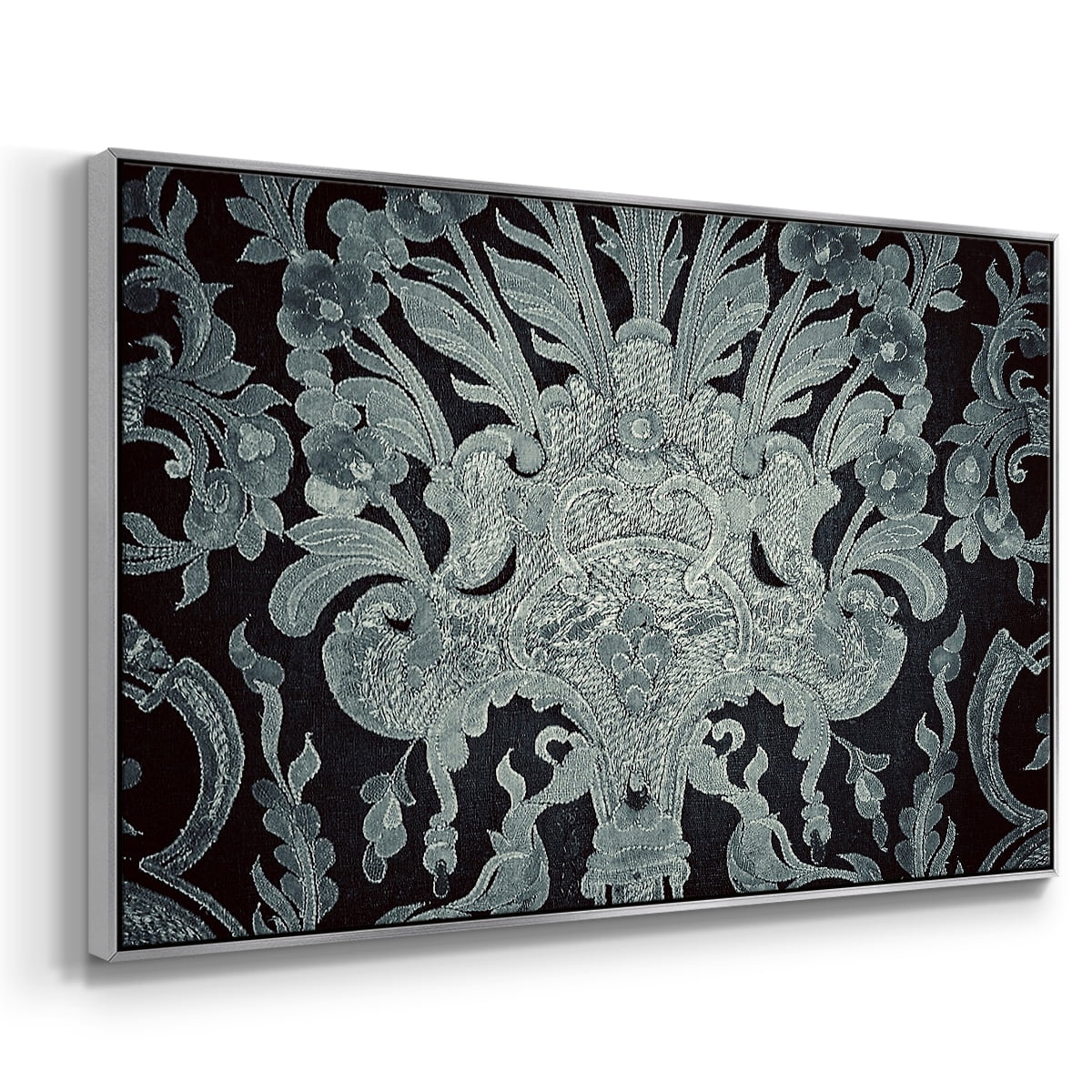 Vintage Abstract Print-XXVI Framed in Silver Wood Gallery Wrapped Canvas 27 in. x 41 in.