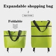 thumbnail image 3 of 2 in 1 Lightweight Collapsible Shopping Cart,Folding Shopping Bag Cart with Wheels Reusable Shopping Bags Grocery Bags Shopping Travel Bag on Wheels for Women or Men Travel Home Kitchen, 3 of 9